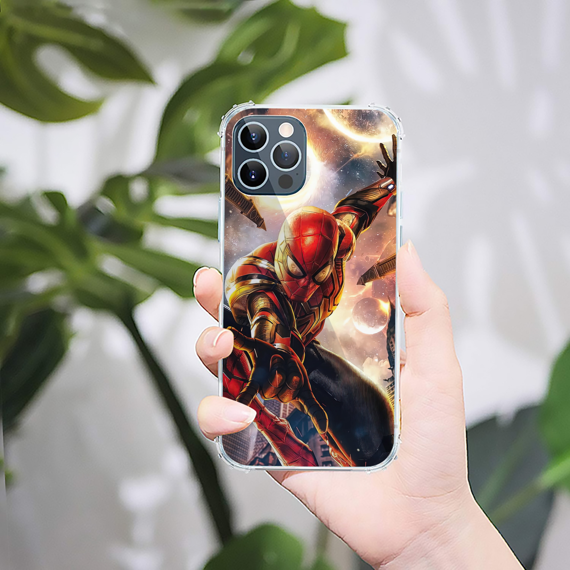 （画像用） Spider Man スパイダーマン 【iPhone 12シリーズ対応】透明スマホケース（クリアソフトケース）
